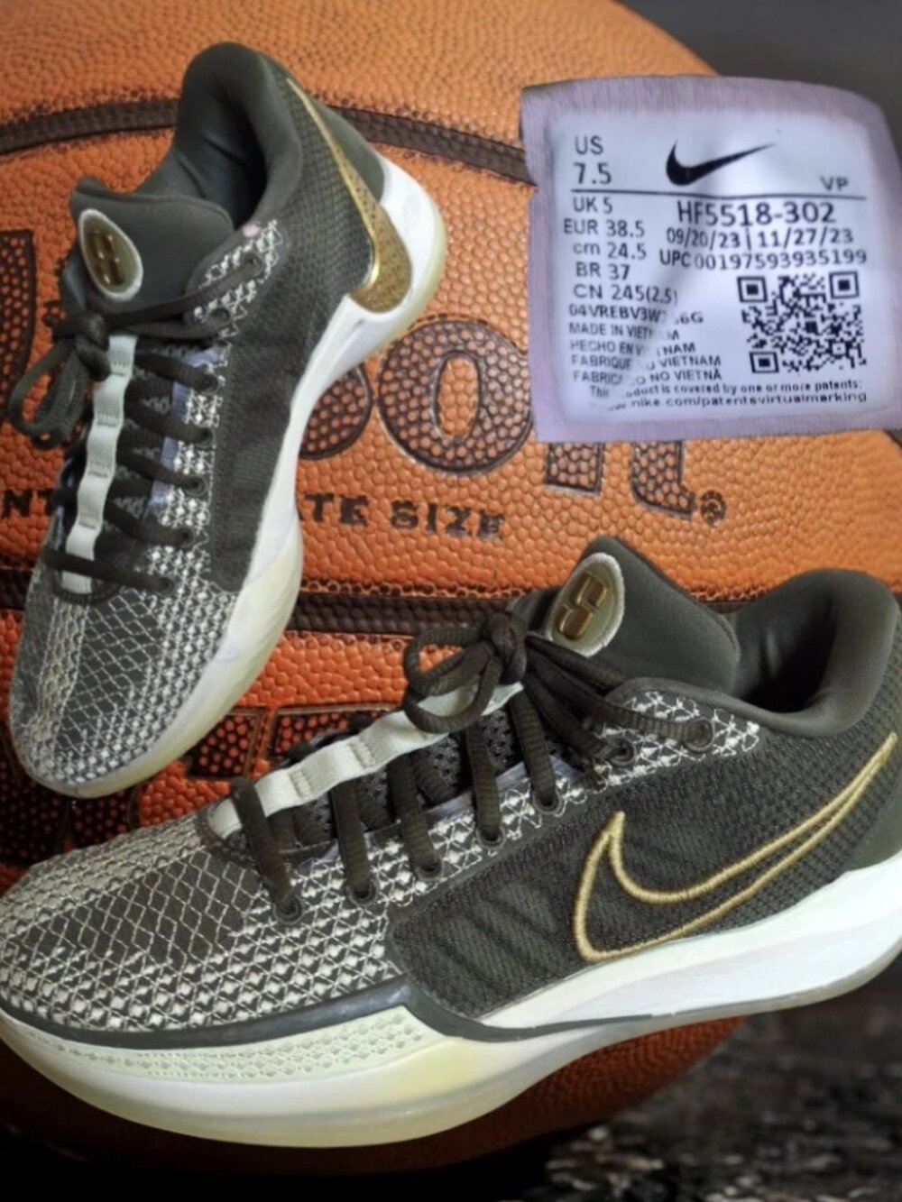 Nike Sabrina 1 Womens 7.5 Basketball Shoes HF5518-302 Olive Gold Sabrina Ionescu